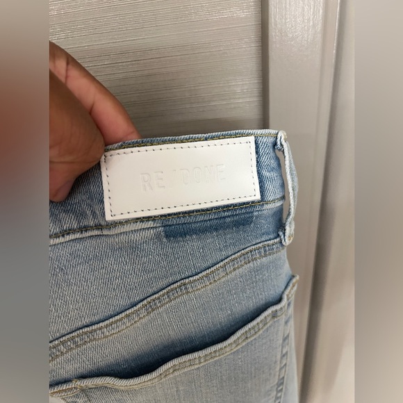 NWT size 29 Re/done Stove Pipe light wash Jeans Riverfade 96% Cotton - Picture 10 of 11